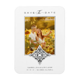 Reserva La Fecha Covid19 Black Chic Lace Romantic Magneet