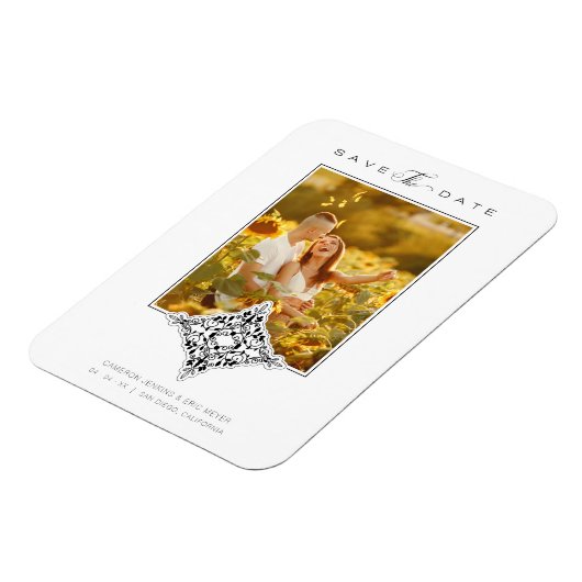 Reserva La Fecha Covid19 Black Chic Lace Romantic Magneet (Linkerzijde)