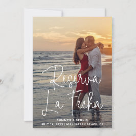 Reserva la Fecha Elegant Script Photo Spaans Save The Date