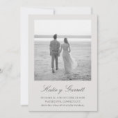 Reserva la Fecha Elegant Simple Gray Photo Spain Save The Date (Voorkant)