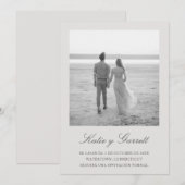 Reserva la Fecha Elegant Simple Gray Photo Spain Save The Date (Voorkant / Achterkant)