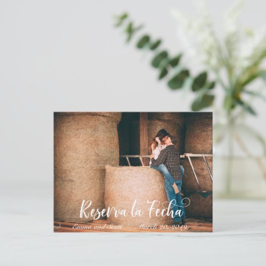 Reserva La Fecha Foto Bewaar de datum Spaans Aankondigingskaart (Staand voorkant)