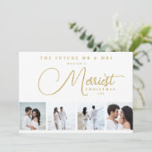 Reserva La Fecha Gold Exquisite Modern Wedding Chr Save The Date (Staand voorkant)