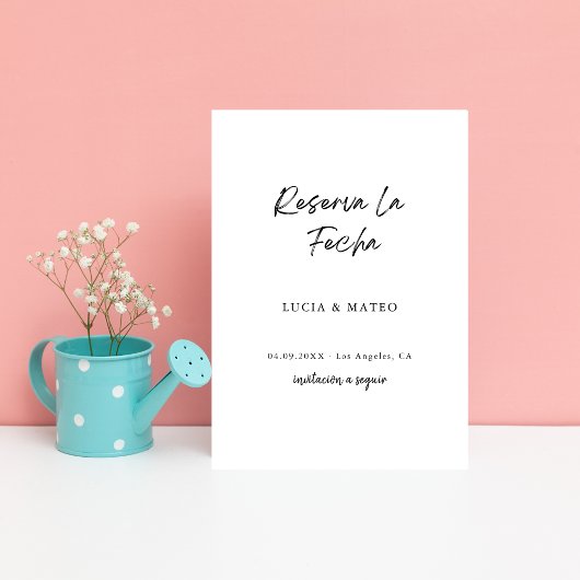 Reserva La Fecha | Kalligrafie Spaanse bruiloft Save The Date