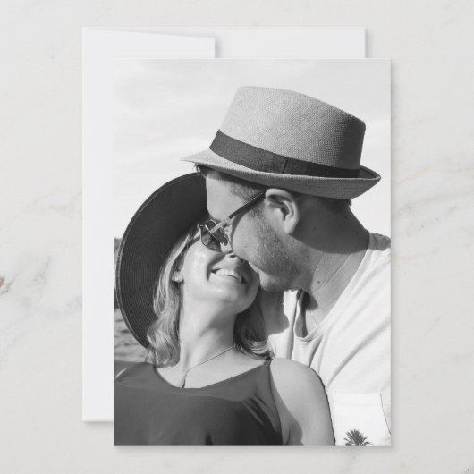 Reserva La Fecha Minimalist Monogram Spaans Save The Date (Achterkant)