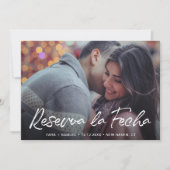 Reserva la Fecha Modern Brush Script Save The Date (Voorkant)