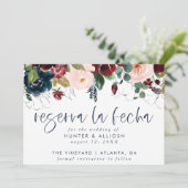 Reserva La Fecha Modern FloralInvitation Save The Date (Staand voorkant)