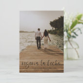 Reserva La Fecha Modern Fotouitnodiging Save The Date (Staand voorkant)