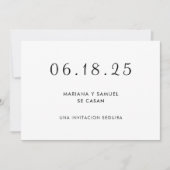 Reserva La Fecha Modern minimalistisch Spaans Save The Date (Voorkant)