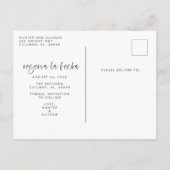 Reserva La Fecha Modern Photo Briefkaart (Achterkant)