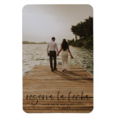 Reserva La Fecha Modern Photo Invitation Magnet Magneet (Verticaal)