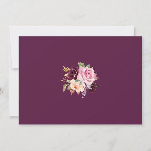 Reserva la Fecha Paars Floral Spaans Save The Date (Achterkant)