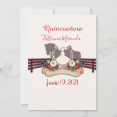 Reserva La Fecha Quinceanera Red Charra, Watercol Save The Date (Achterkant)