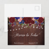 Reserva la Fecha Save the Date Spaanse marine Flow Aankondigingskaart (Voorkant / Achterkant)