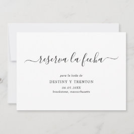Reserva La Fecha Simple Elegant Spain Wedding Save The Date