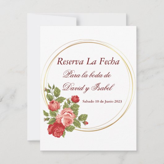 Reserva La Fecha (Spaans behalve datum) Save The Date (Voorkant)