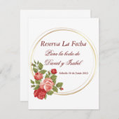 Reserva La Fecha (Spaans behalve datum) Save The Date (Voorkant / Achterkant)