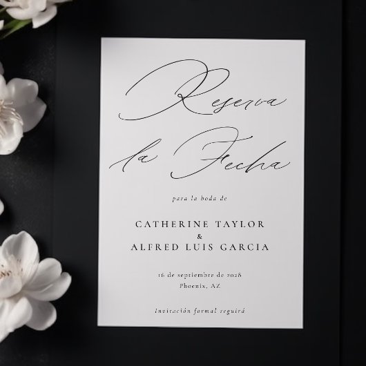 Reserva La Fecha Spaans Taal Script Bruiloft Save The Date