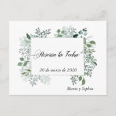 Reserva la Fecha vertrekt om de datum te redden Aankondigingskaart (Voorkant)