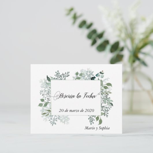 Reserva la Fecha vertrekt om de datum te redden Aankondigingskaart (Staand voorkant)