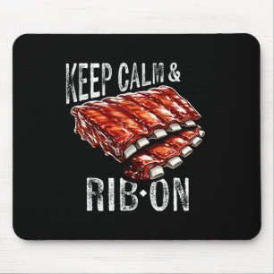Reserve Ribs Lover's Keep Calm and Rib on BBQ Rib Muismat