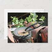 reserveband in de stoel van een schottentrekker briefkaart (Voorkant / Achterkant)