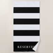 RESERVED BEACH TOWEL | Striped Beach Towel | Groot Strandlaken (Voorkant)