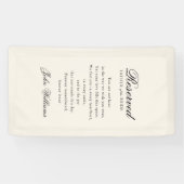 Reserved - Father of the Bride - Memorial Wedding  Spandoek (Horizontaal)