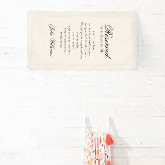 Reserved - Father of the Bride - Memorial Wedding  Spandoek (Insitu)