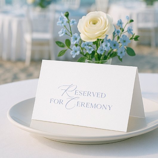“Reserved for Ceremony” Wedding Seating Card