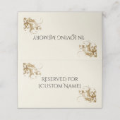 Reserved for [Custom Name] Flourish Funeral  Plaatskaartje (Buitenkant ongevouwen)
