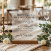 Reserved For Heavenly Guest Memorial Slate Blue Acryl Bord