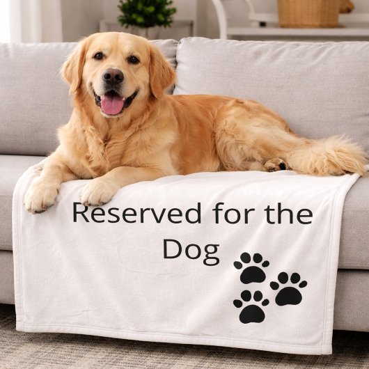 Reserved for the Dog Minimalist Blanket Fleece Deken