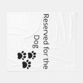 Reserved for the Dog Minimalist Blanket Fleece Deken (Voorkant (Horizontaal))
