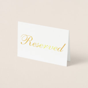 Reserved Gold Foil Table Kaart