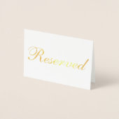 Reserved Gold Foil Table Kaart (Voorkant)