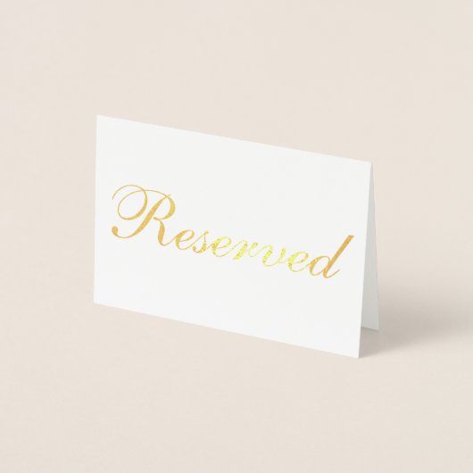 Reserved Gold Foil Table Kaart (Voorkant)