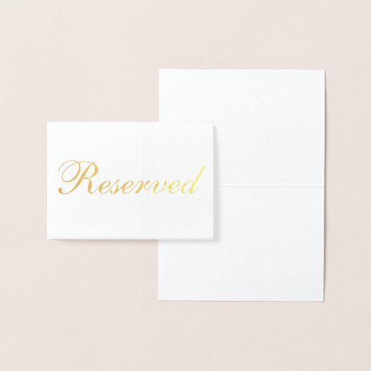 Reserved Gold Foil Table Kaart (Display)