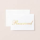 Reserved Gold Foil Table Kaart (Voorkant met envelop)