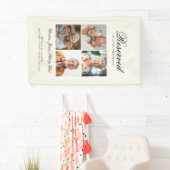 Reserved Seat - 4 Photo Memorial Beige Wedding Spandoek (Insitu)