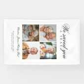 Reserved Seat - 4 Photo Memorial Wedding Spandoek (Horizontaal)