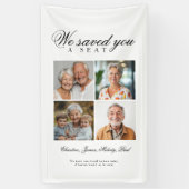 Reserved Seat - 4 Photo Memorial Wedding Spandoek (Verticaal)