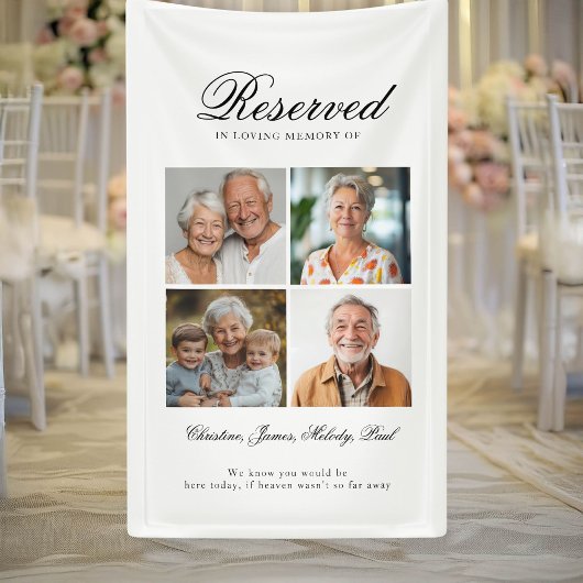 Reserved Seat - 4 Photo Memorial Wedding Spandoek