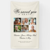 Reserved Seat - 6 Photo Memorial Wedding Beige Spandoek (Verticaal)
