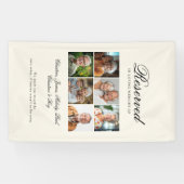 Reserved Seat - 6 Photo Memorial Wedding Beige Spandoek (Horizontaal)
