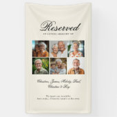 Reserved Seat - 6 Photo Memorial Wedding Beige Spandoek (Verticaal)