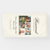 Reserved Seat - 6 Photo Memorial Wedding Beige Spandoek (Horizontaal)