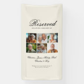 Reserved Seat - 6 Photo Memorial Wedding Beige Spandoek (Verticaal)