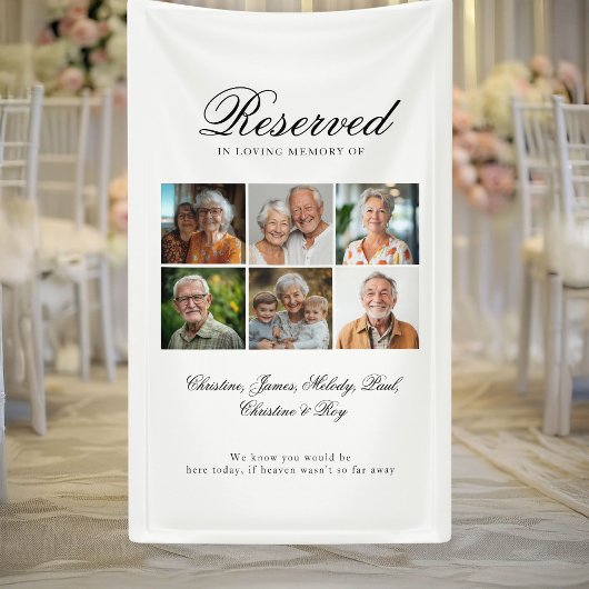 Reserved Seat - 6 Photo Memorial Wedding Spandoek
