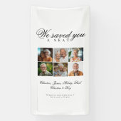 Reserved Seat - 6 Photo Memorial Wedding White Spandoek (Verticaal)